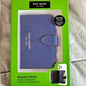 Kate Spade New York Morgan Magnetic Magsafe Phone Wallet Blue NEW WITH TAGS
